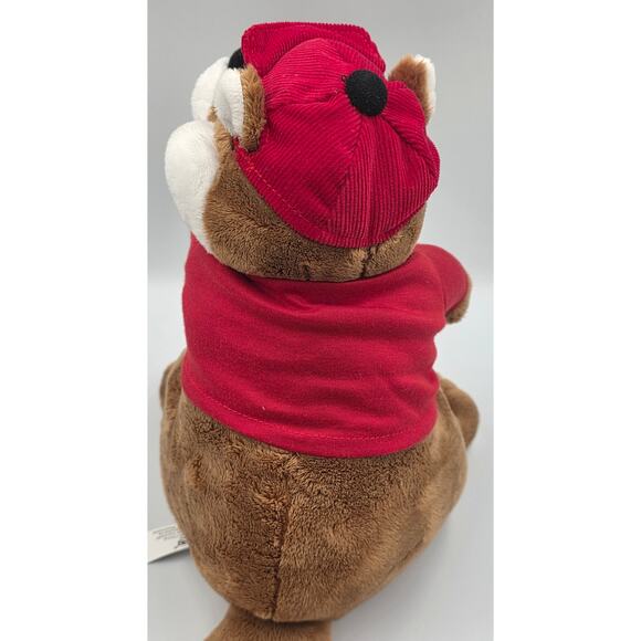 Bucees Beaver Mascot Plush 10" Red Shirt Hat - Picture 4 of 8